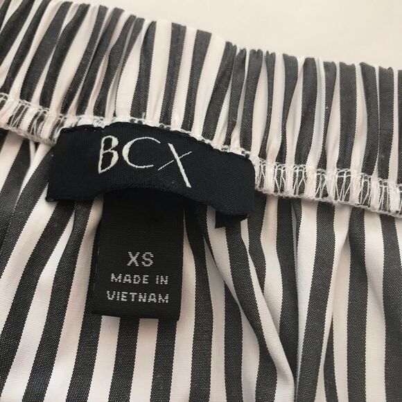 BCX Striped Pearl Off Shoulder Blouse Black White Stripes Size XS - Picture 4 of 8